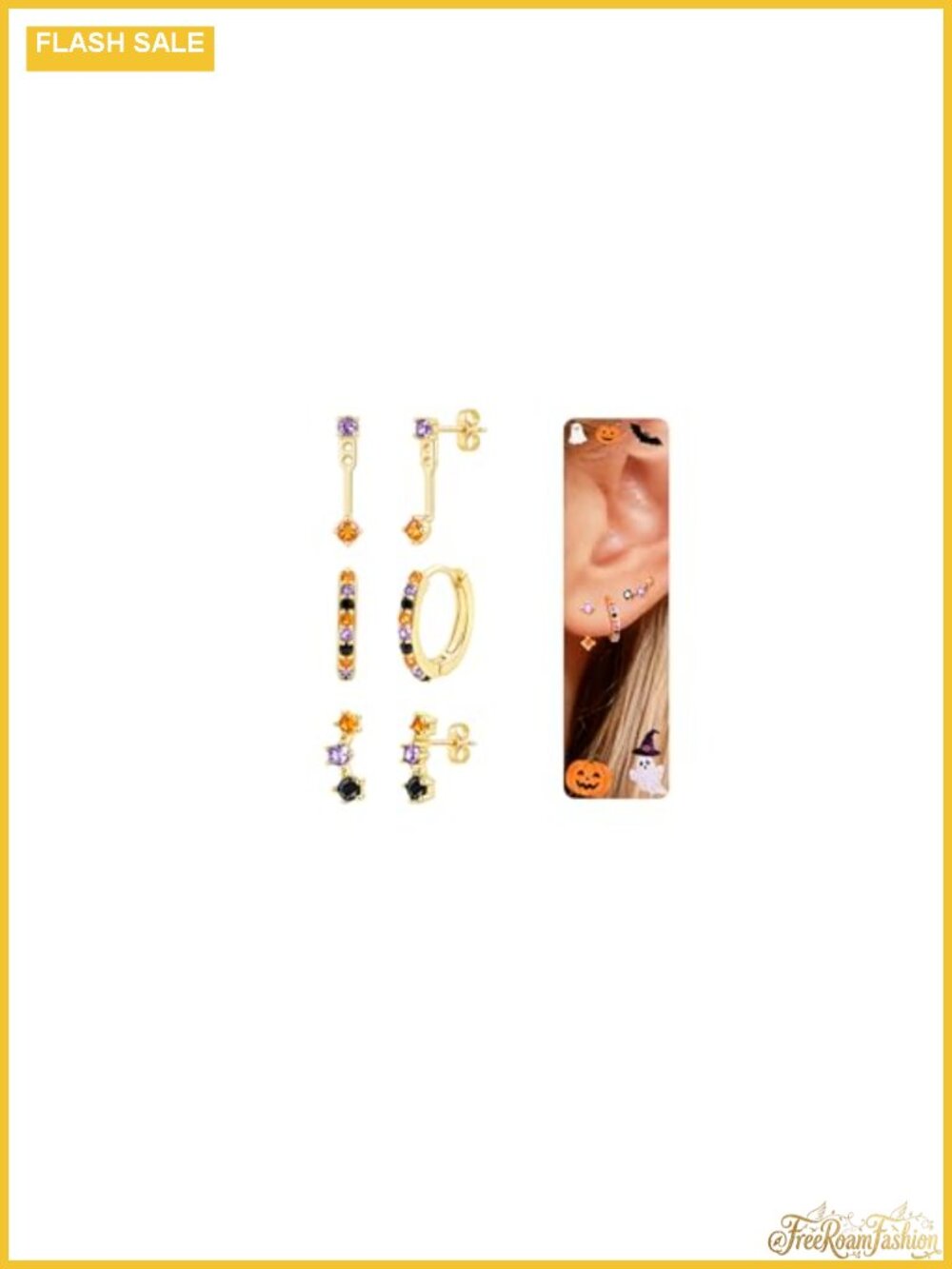 14K Gold Plated Stud Earrings Set Women Hypoallergenic Huggie Stackable